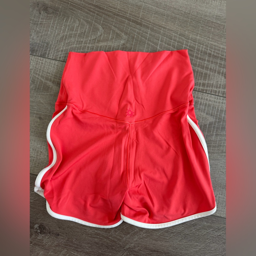 Aerie Set Offline Real Me Low Key Longline Sports Bra + 3” Bike Short Small Red - Picture 7 of 8